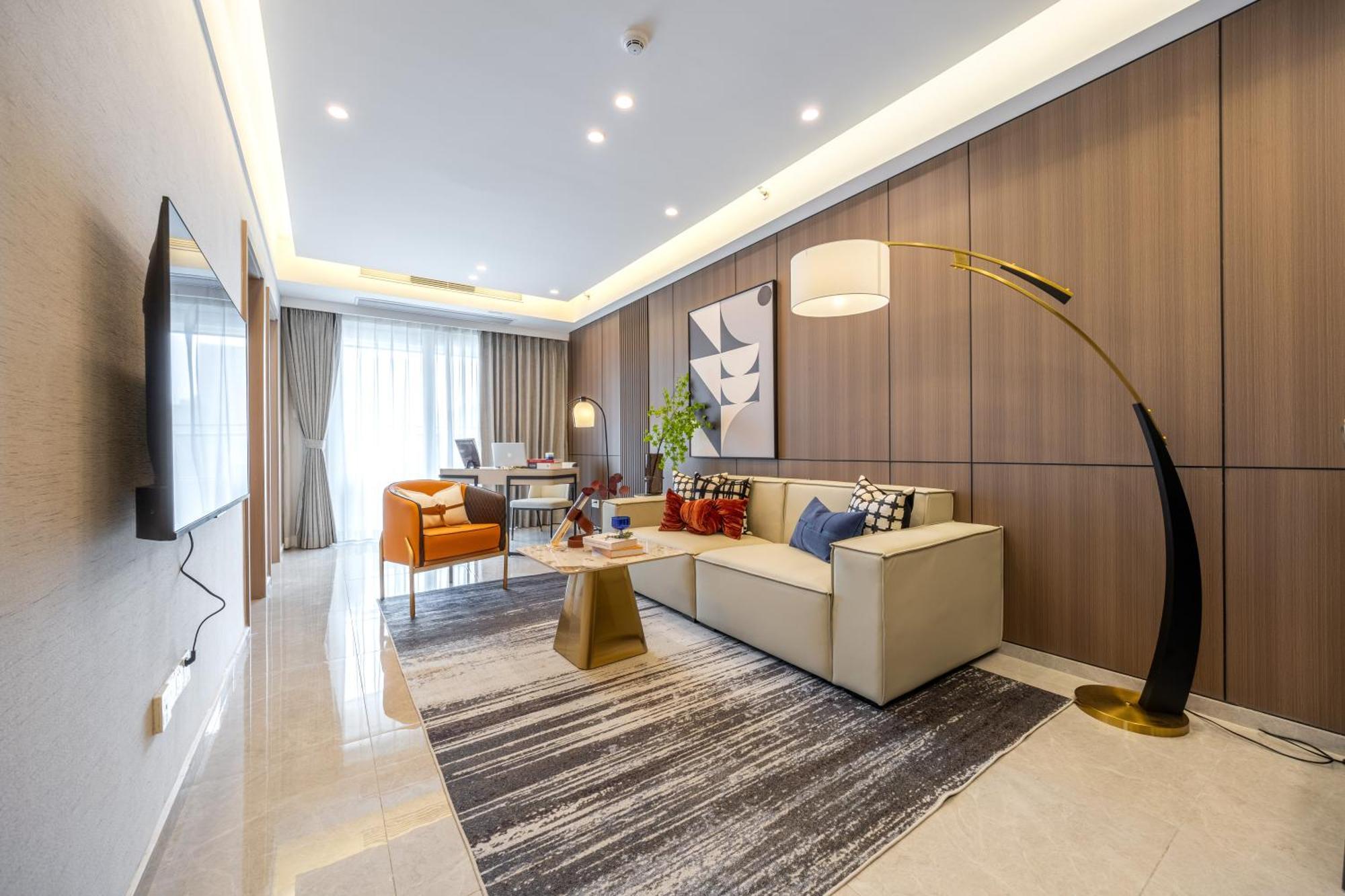 الشقق الفندقية Boruisi Video And Audio Light House - Shenzhen Convention And Exhibition Center Gangxia Metro Station المظهر الخارجي الصورة